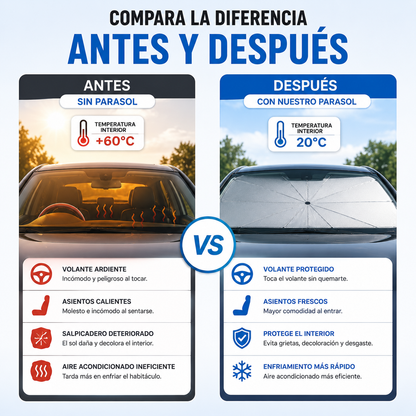 Parasol Valora™ — Protección Solar para tu Coche