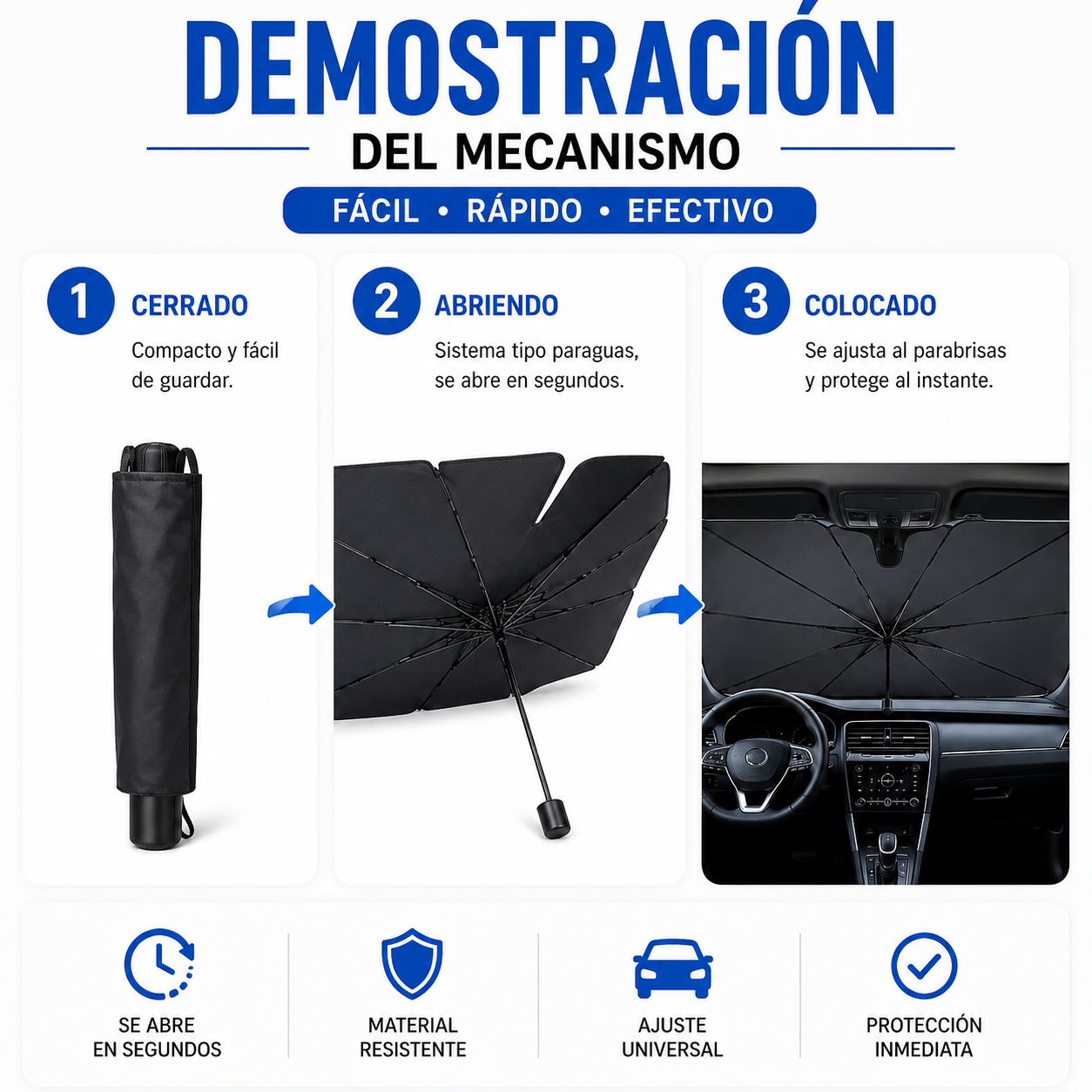 Parasol Valora™ — Protección Solar para tu Coche