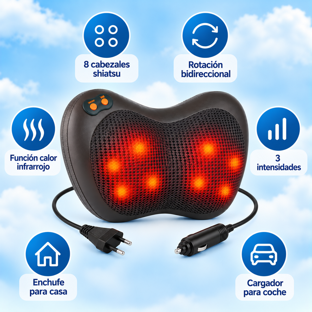CerviRelax™ — Masajeador Cervical Eléctrico