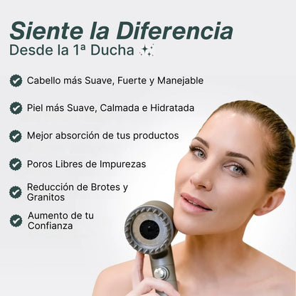 Cabezal de ducha con filtros AquaSense™