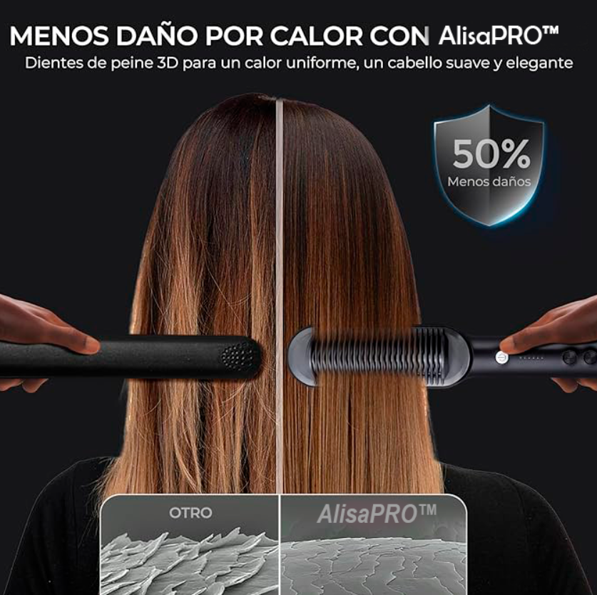 Cepillo Alisador Iónico - Alisa Pro 9